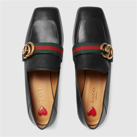 gucci leather loafer with trim|Gucci leather loafers women.